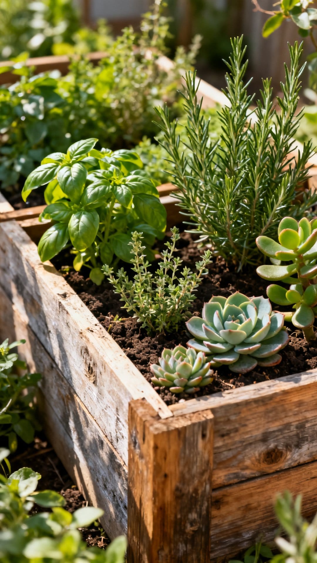 A DIY-Style Herb Garden in Raised Beds