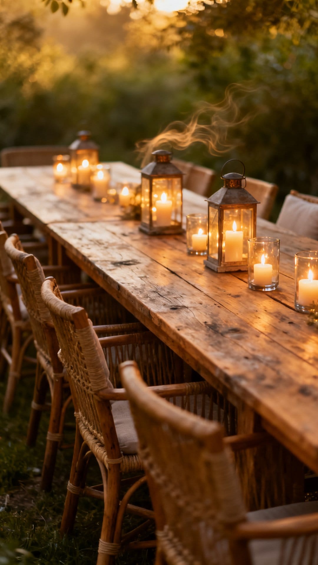 A Dining Table Set Up for Long Summer Evenings