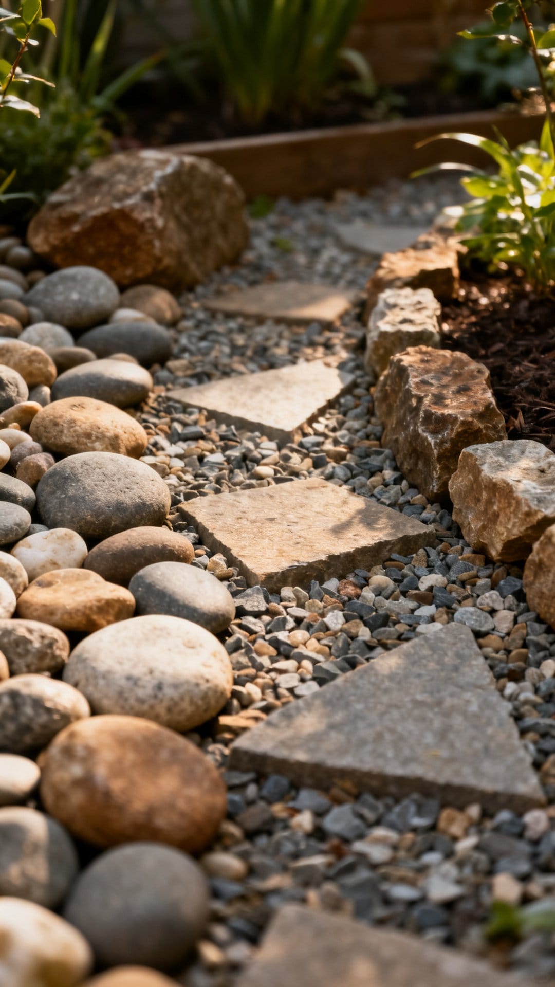 A Zen-Inspired Gravel and Stone Garden Corner