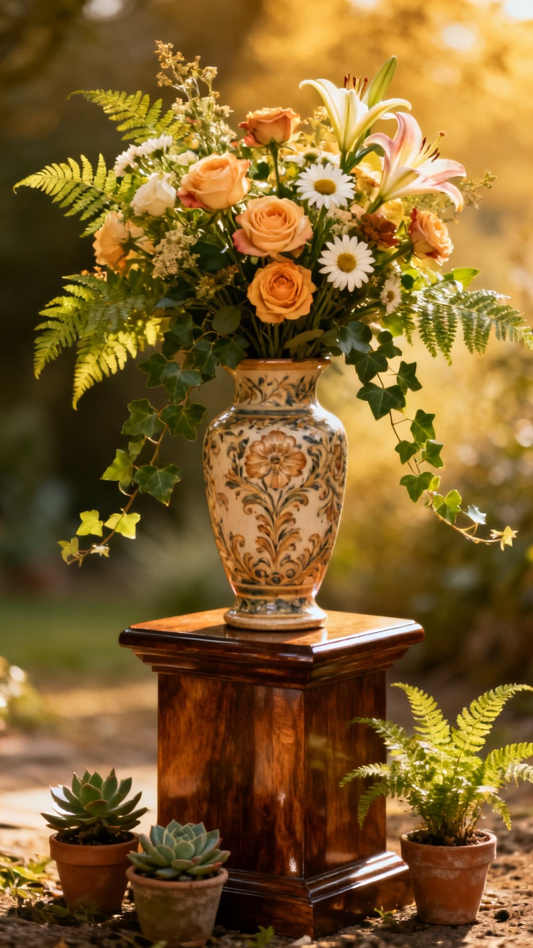 Add Height with Tall Floral Arrangements or Branches