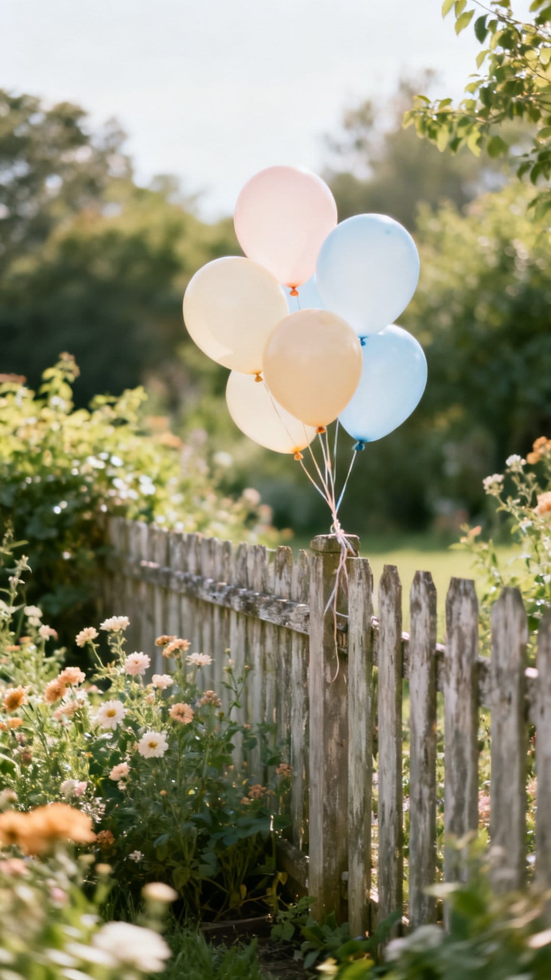 Balloon Clusters in Muted, Nature-Inspired Tones