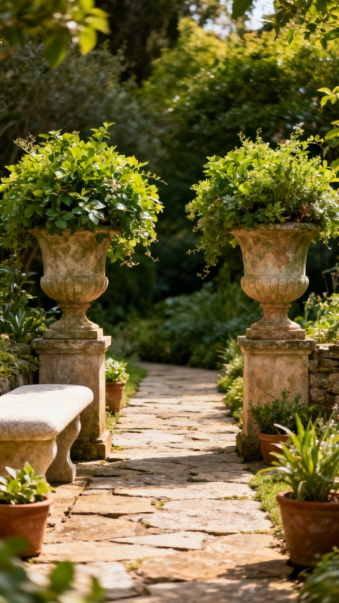 Bring in Potted Plants and Garden Urns