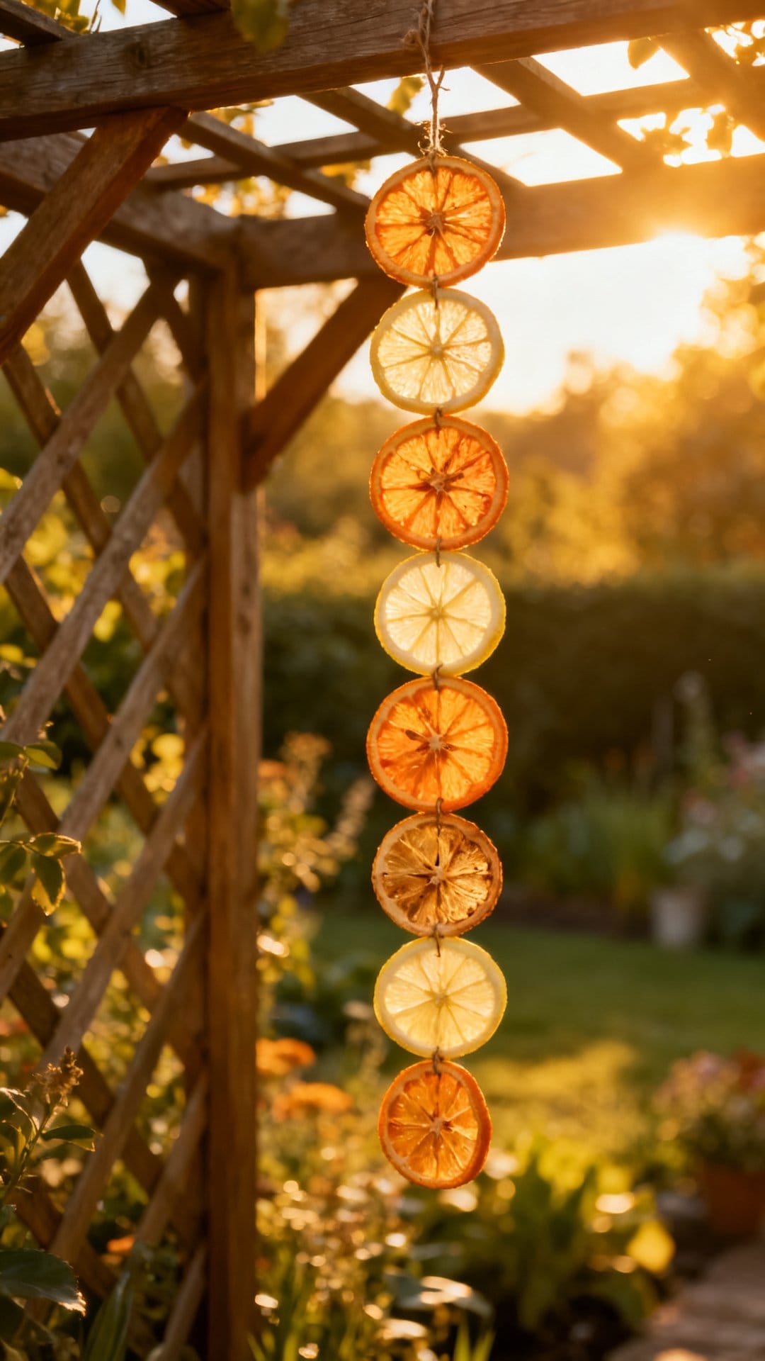 Citrus Slice Garland Strung with Dried Orange and Lemon Rounds