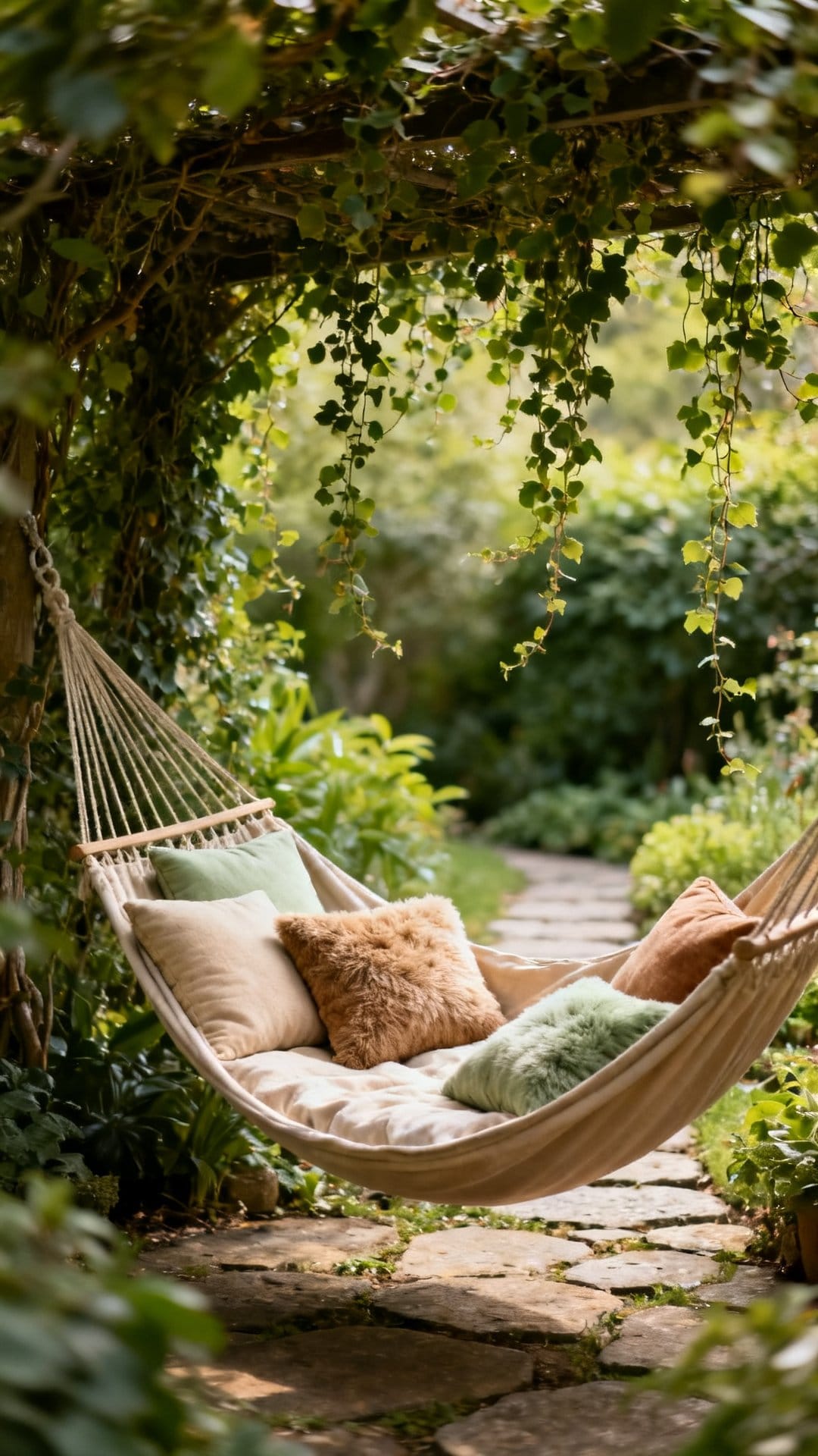 Create a Cozy Hammock Nook with Canopy and Cushions