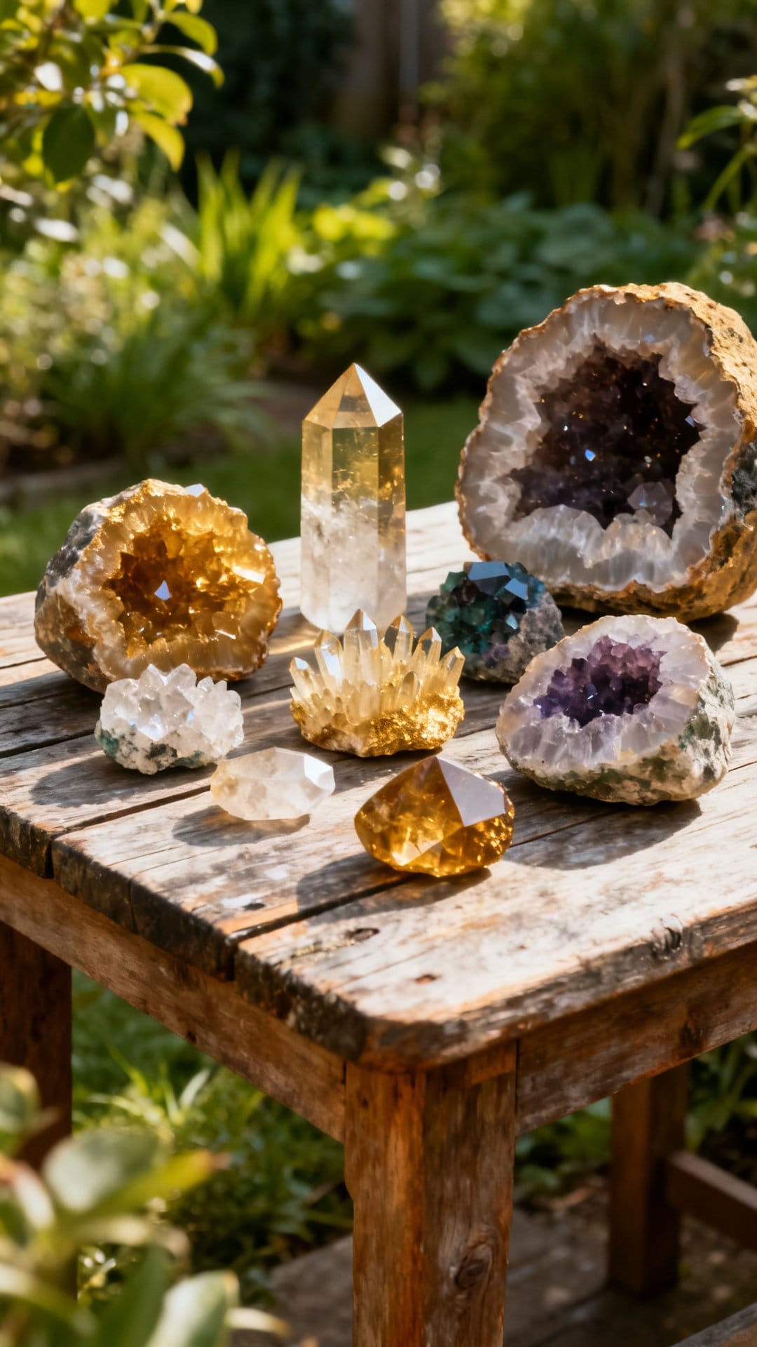 Display Crystals and Geodes as Natural Table Decorations