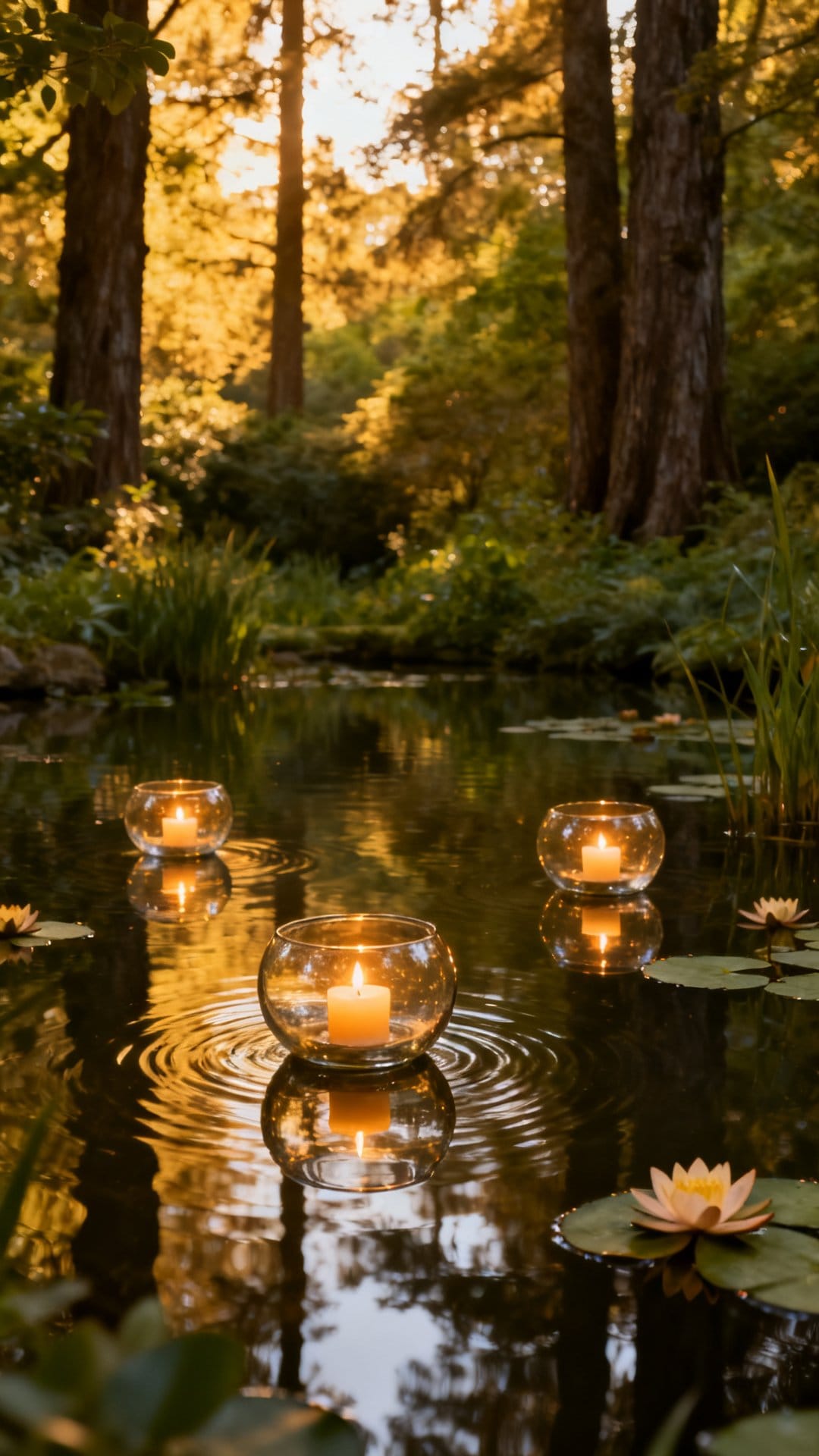 Floating Candles in Glass Bowls for Table Centerpieces