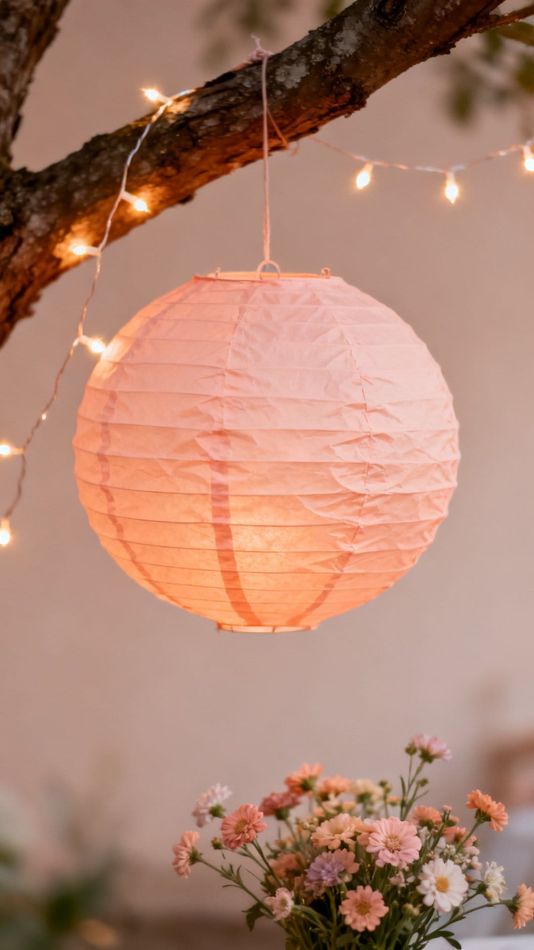 Hang Paper Lanterns or Fabric Bunting Overhead