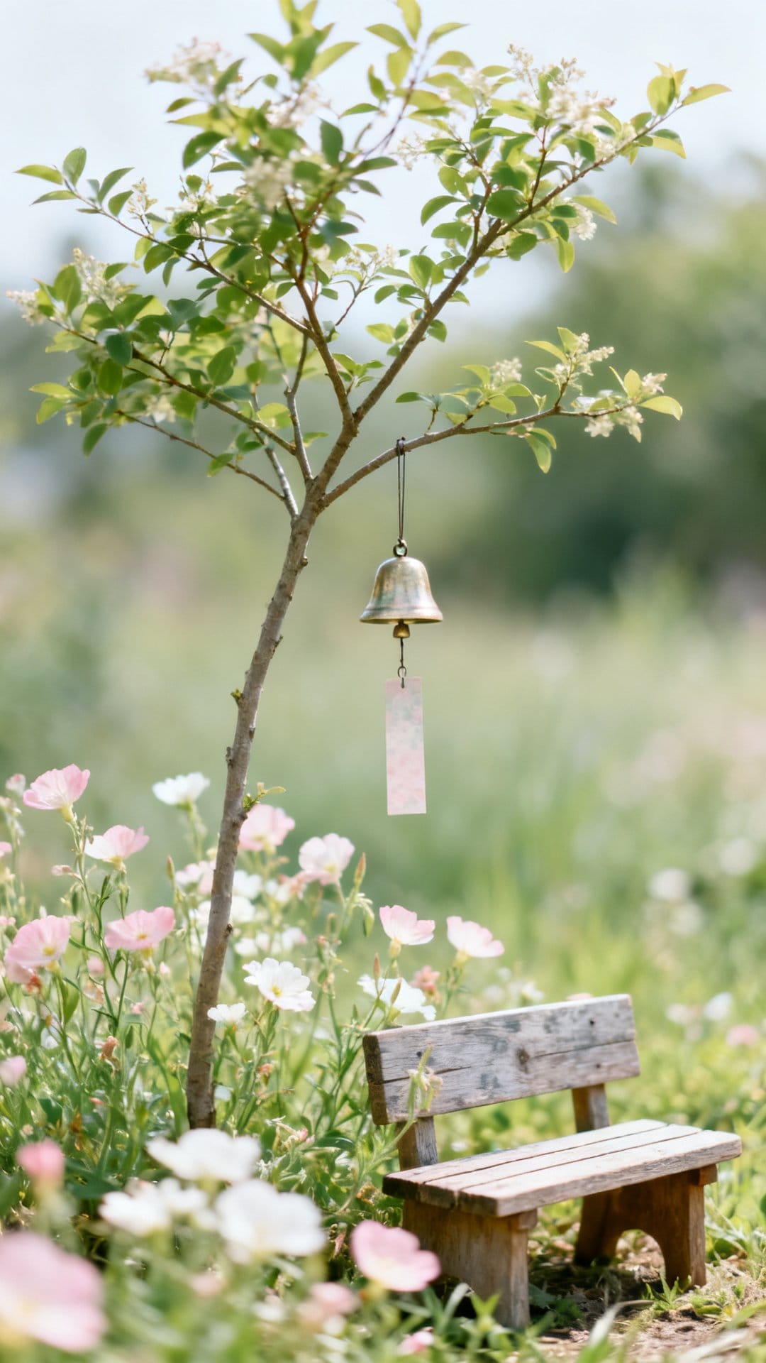 Hang Tiny Wind Chimes From Garden Branches