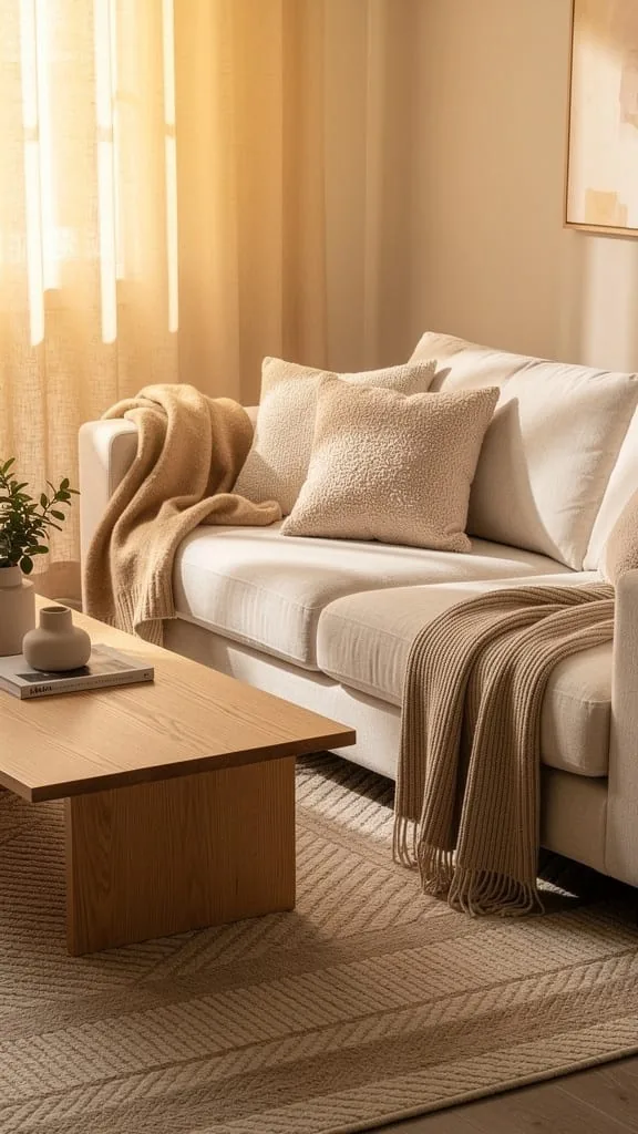 Layer Lighter Neutrals with Cozy Textures
