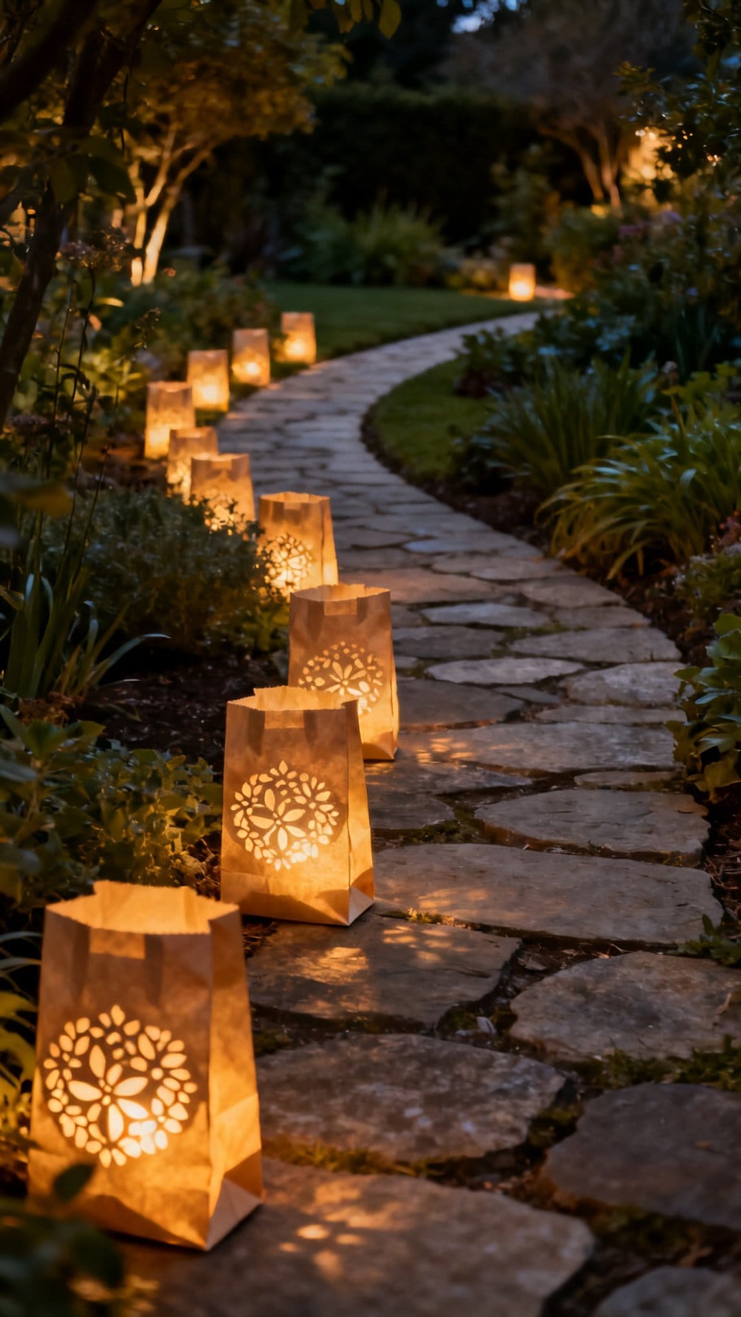 Line the Garden Path with Paper Bag Luminarias