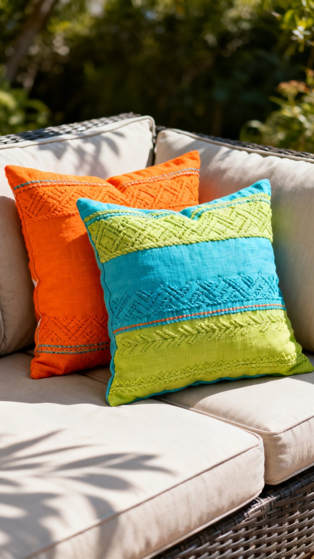Outdoor Throw Pillows in Summer Color Palettes