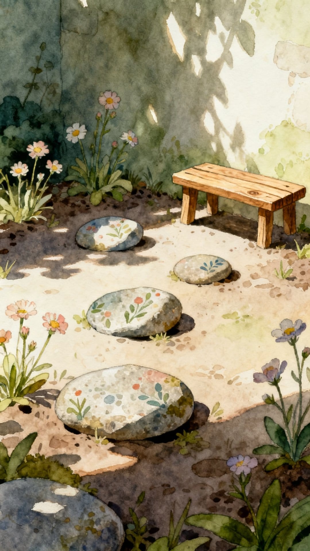 Scatter Hand-Painted Fairy Garden Stones
