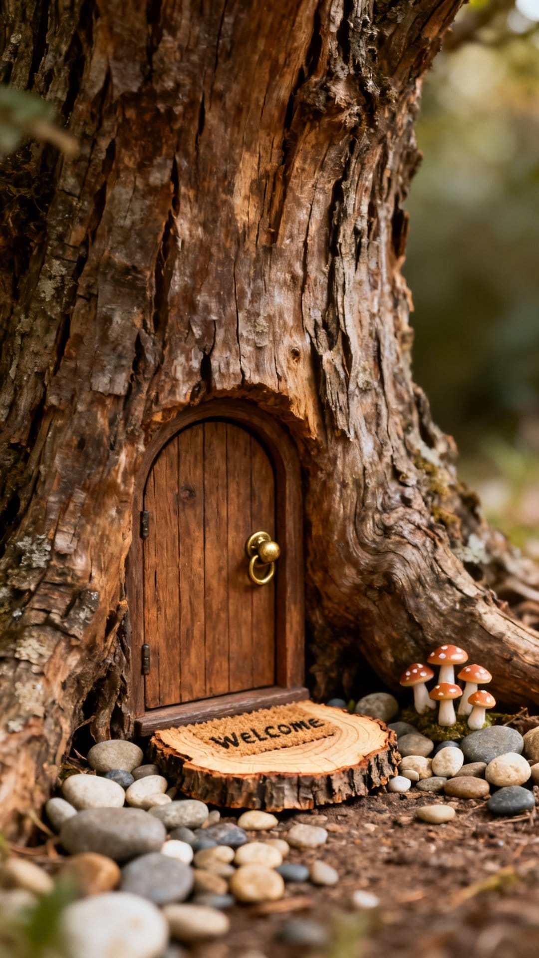 Tuck a Tiny Fairy Door Into a Tree Base