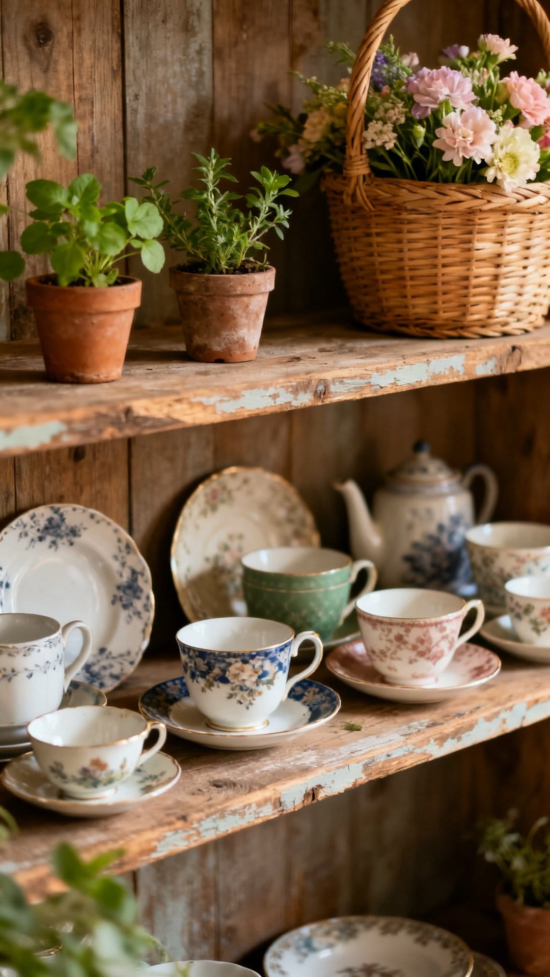 Use Mismatched Vintage China for an Effortlessly Charming Table