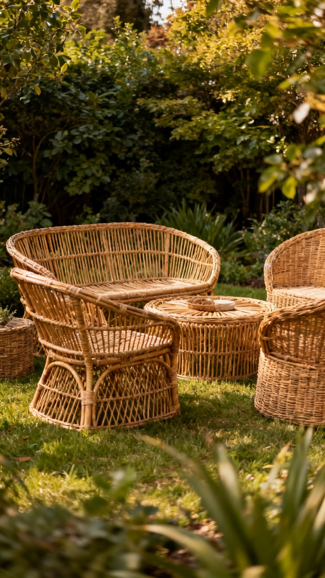 Use Rattan and Wicker Furniture for Organic Garden Charm