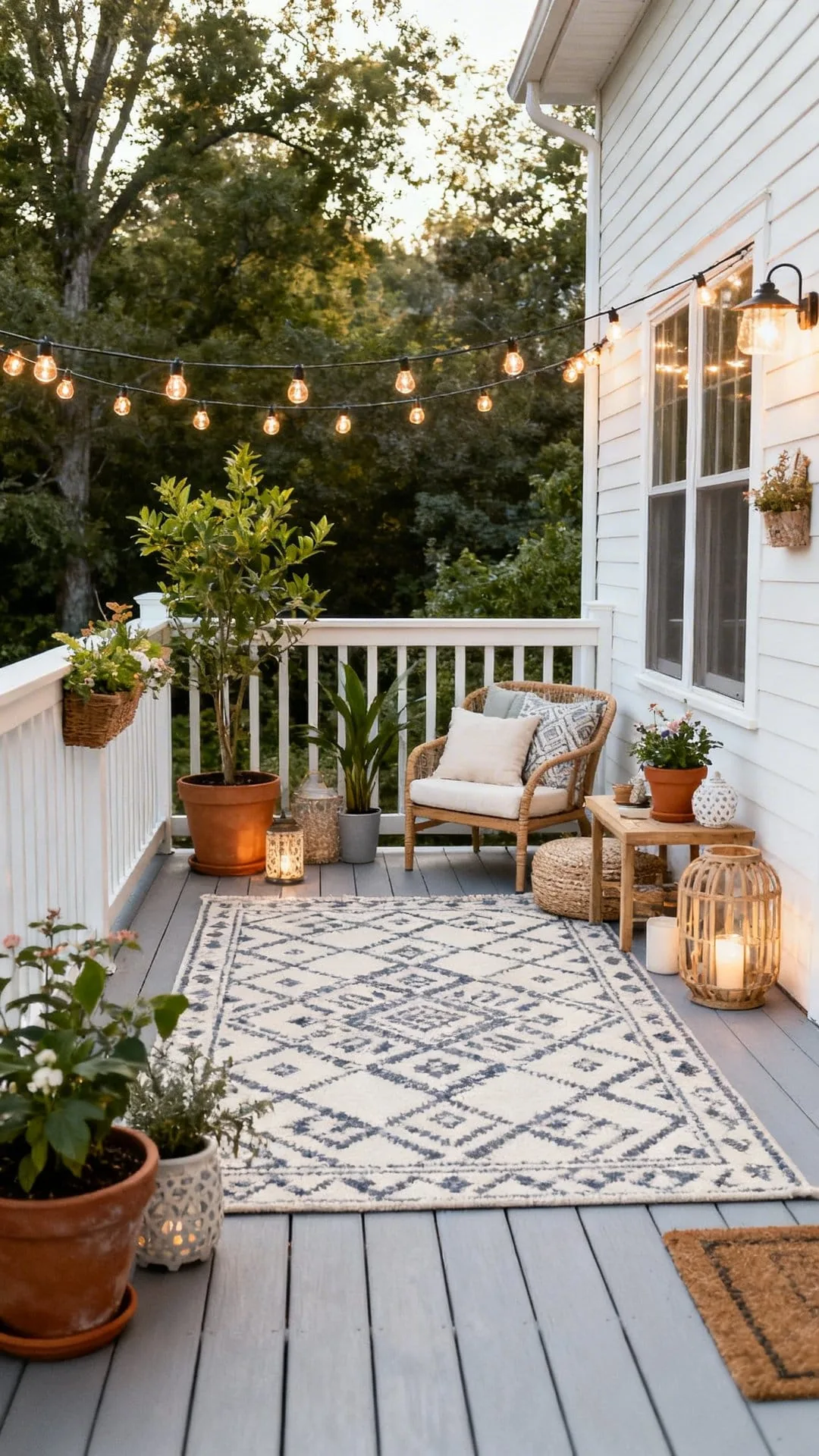 Add an Outdoor Rug to Define the Zone