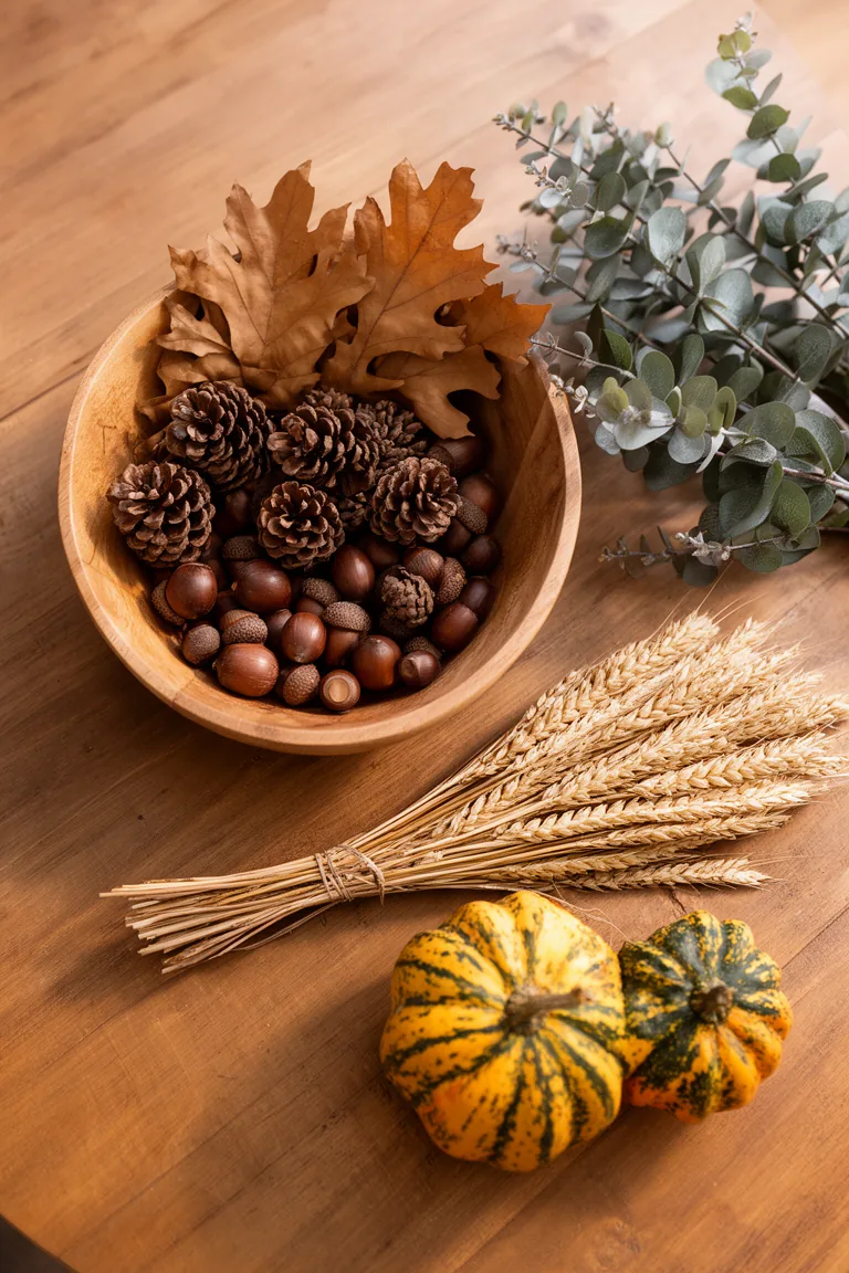 Natural elements on coffee table variation 3