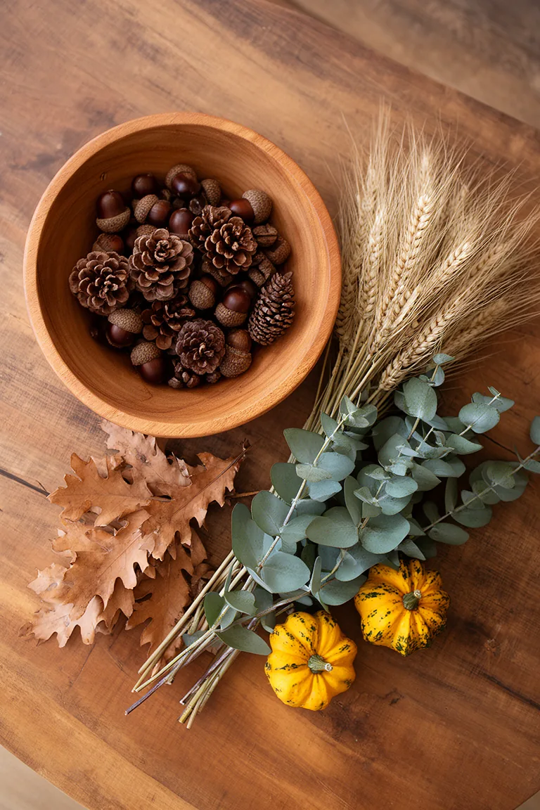 Natural elements on coffee table variation 4