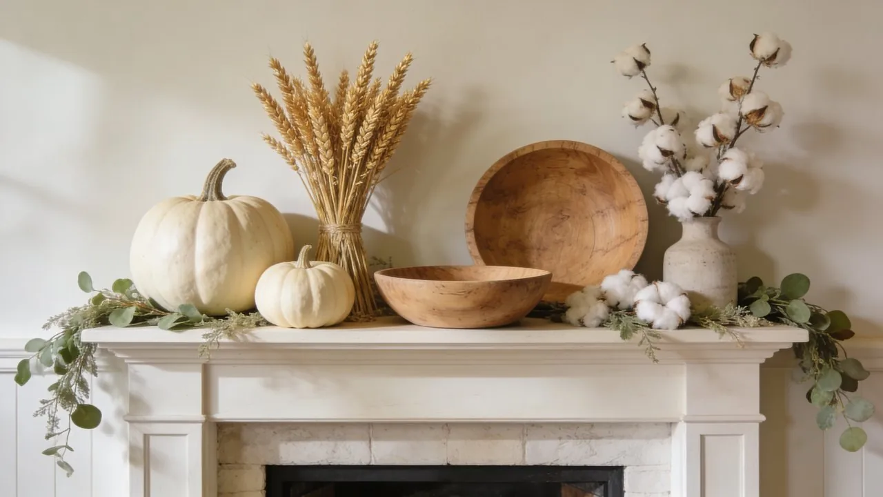 Farmhouse fall mantel decor ideas