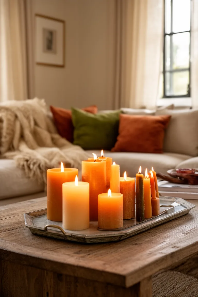 Late summer to fall living room candlelight, idea 1