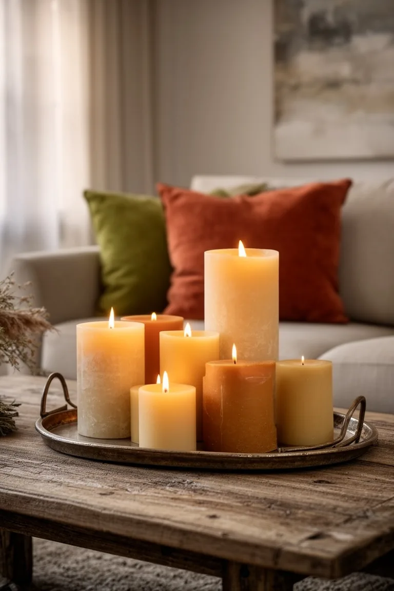 Late summer to fall living room candlelight, idea 2