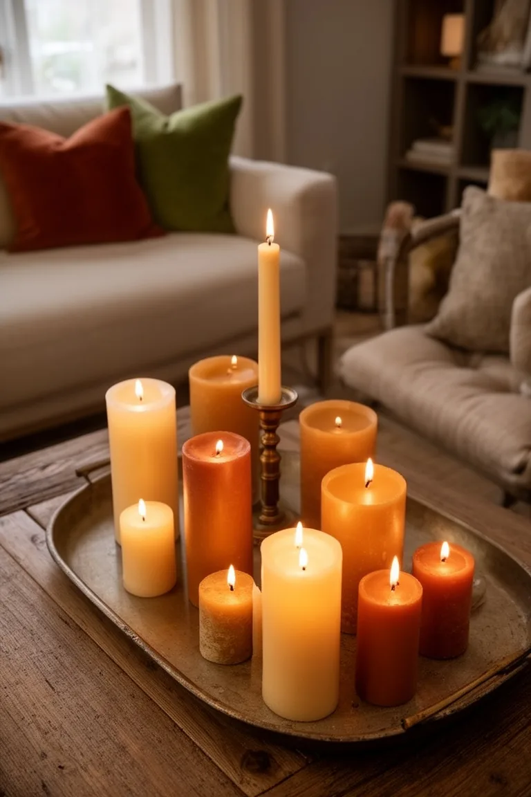 Late summer to fall living room candlelight, idea 5