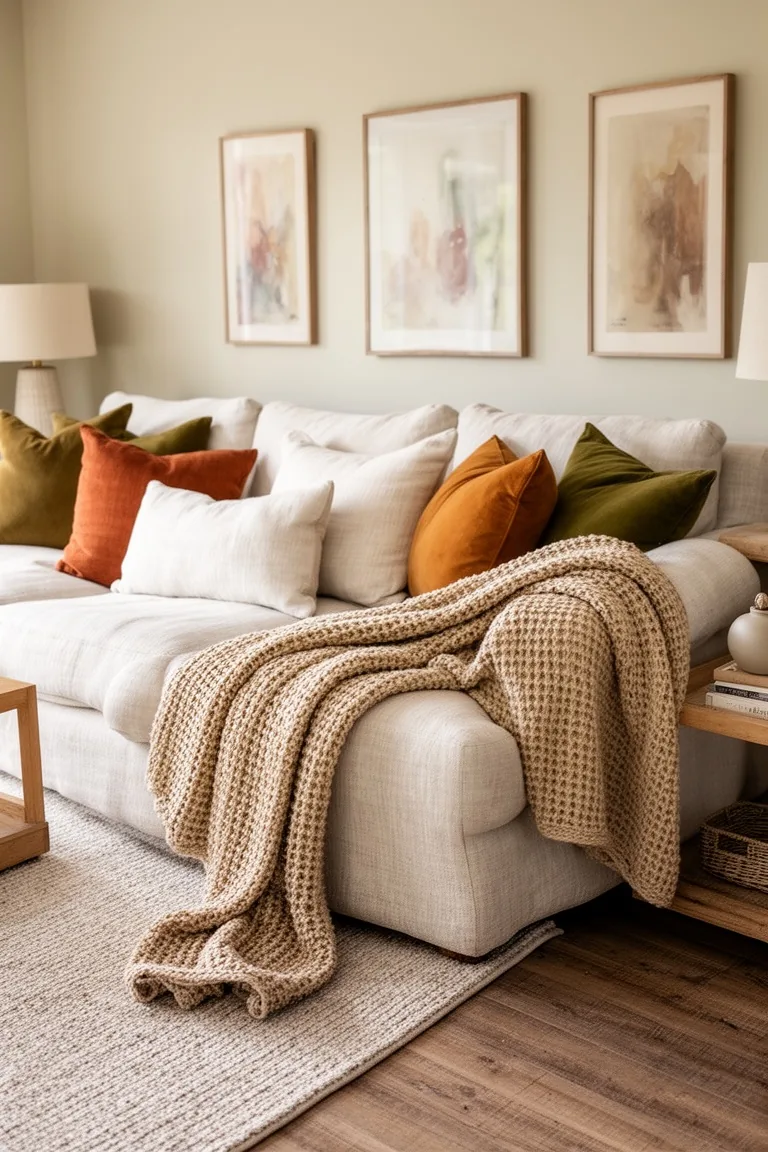 Late summer to fall living room textures, idea 1
