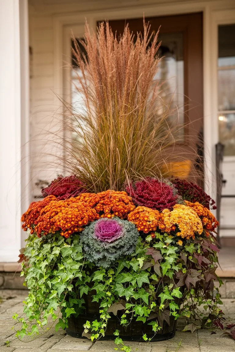 Fall porch planter thriller filler spiller, idea 5