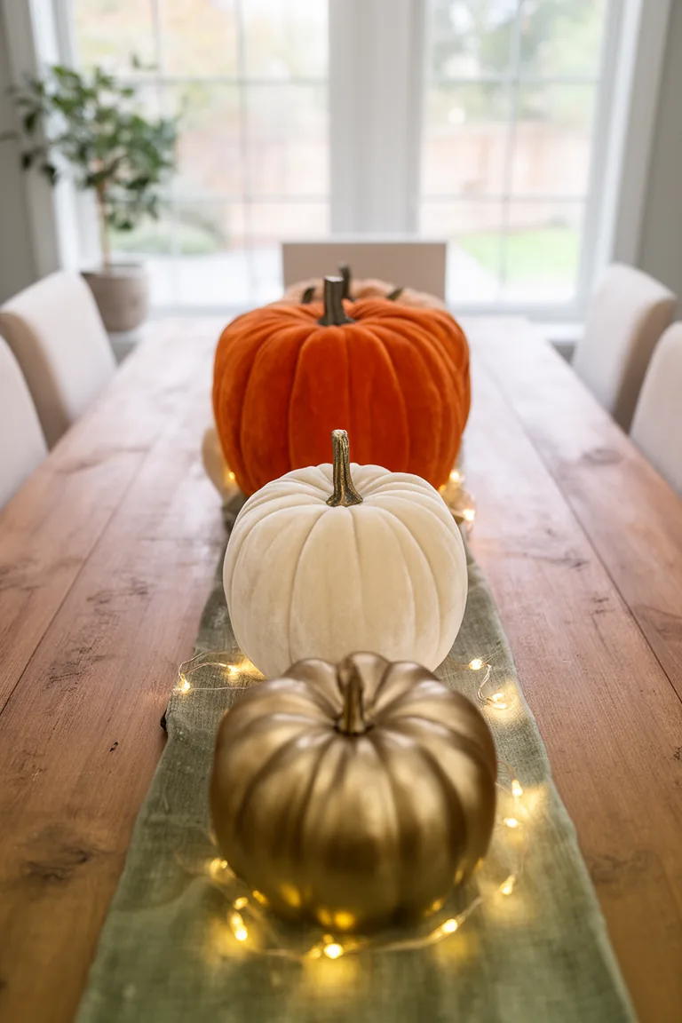 Fall pumpkin parade centerpiece idea 1