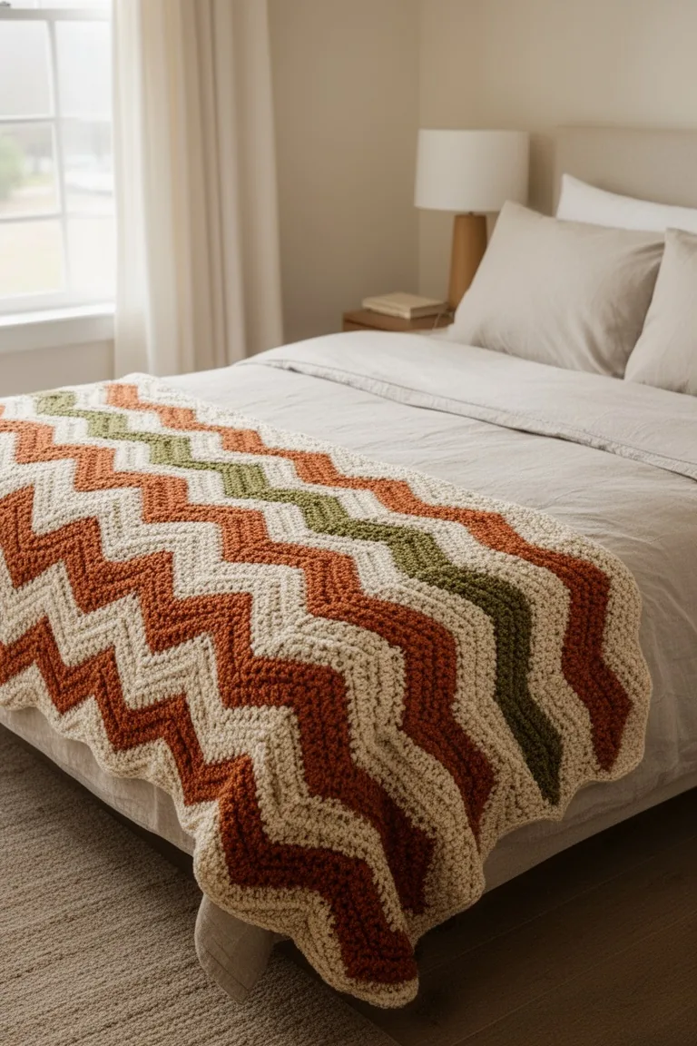 Crochet bed runner, idea 1