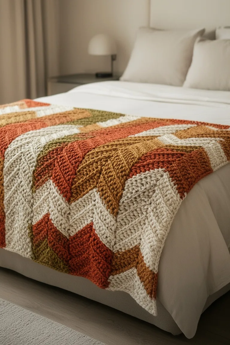 Crochet bed runner, idea 2