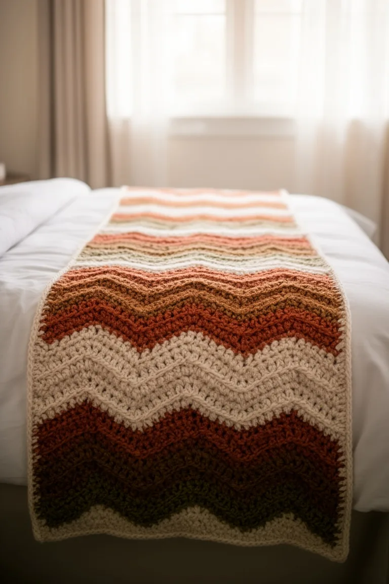Crochet bed runner, idea 4