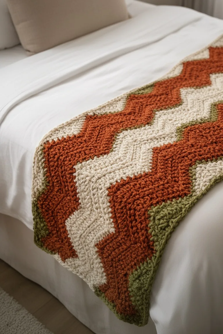 Crochet bed runner, idea 5