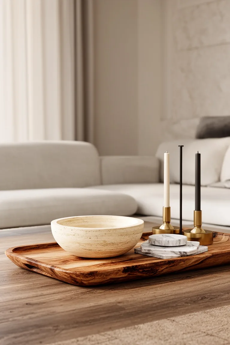 Neutral fall natural materials, idea 1