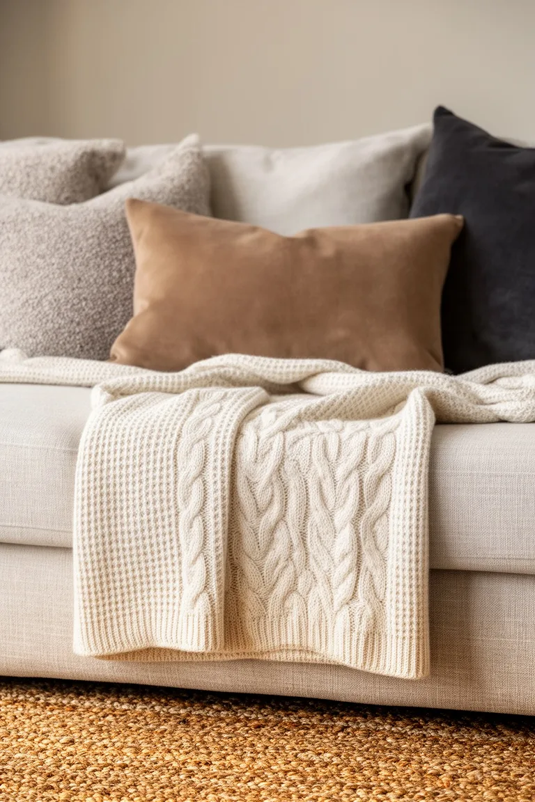 Minimalist neutral fall textures, idea 3