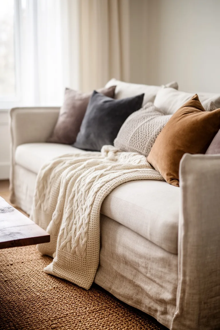 Minimalist neutral fall textures, idea 4