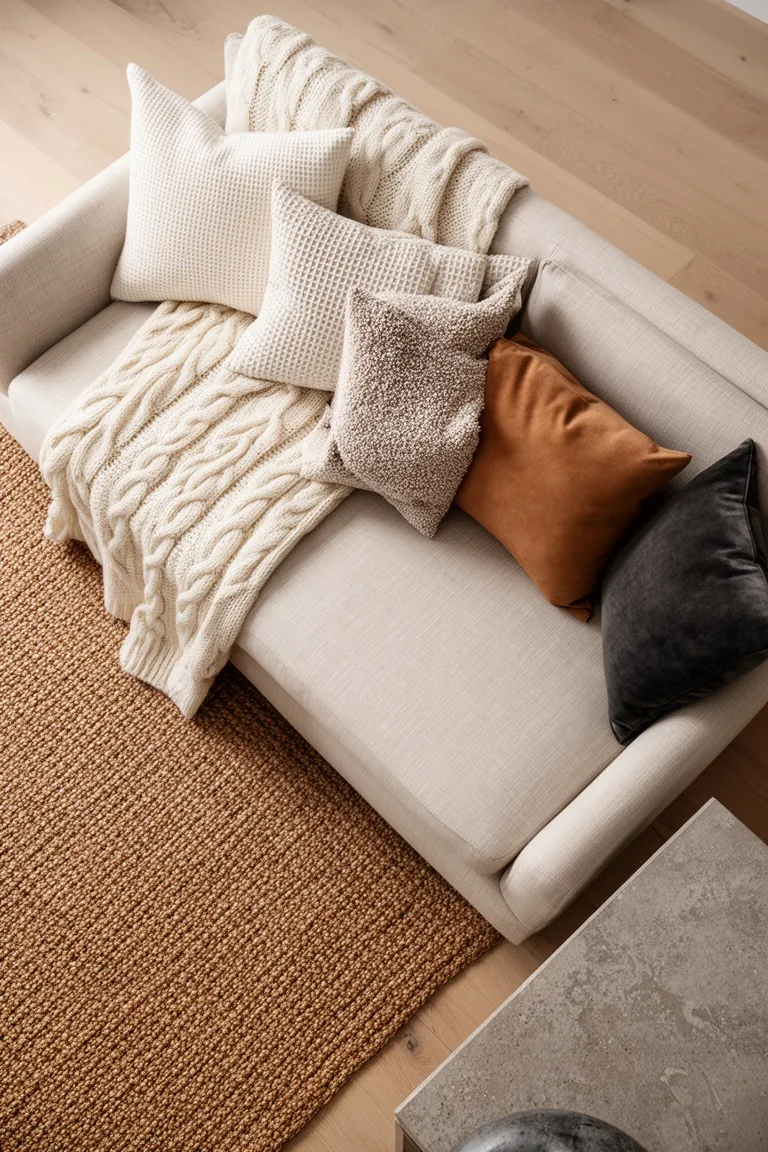 Minimalist neutral fall textures, idea 5