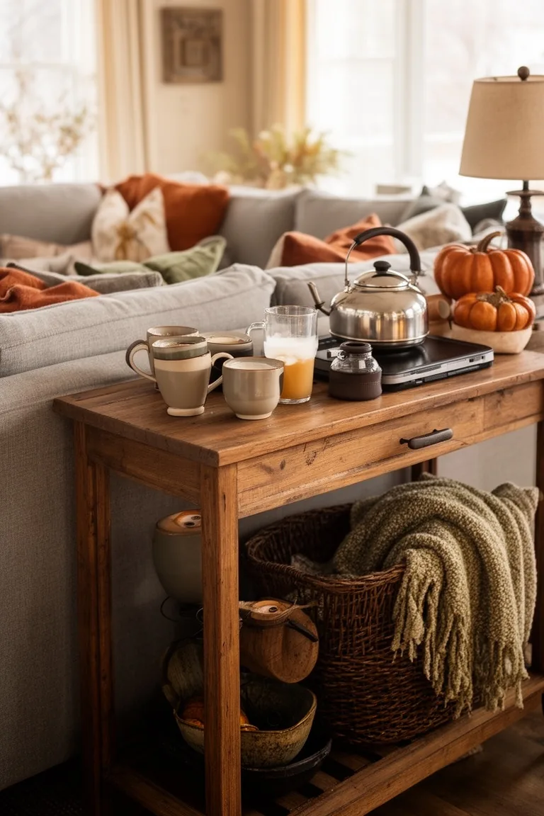Cozy fall beverage nook, idea 2