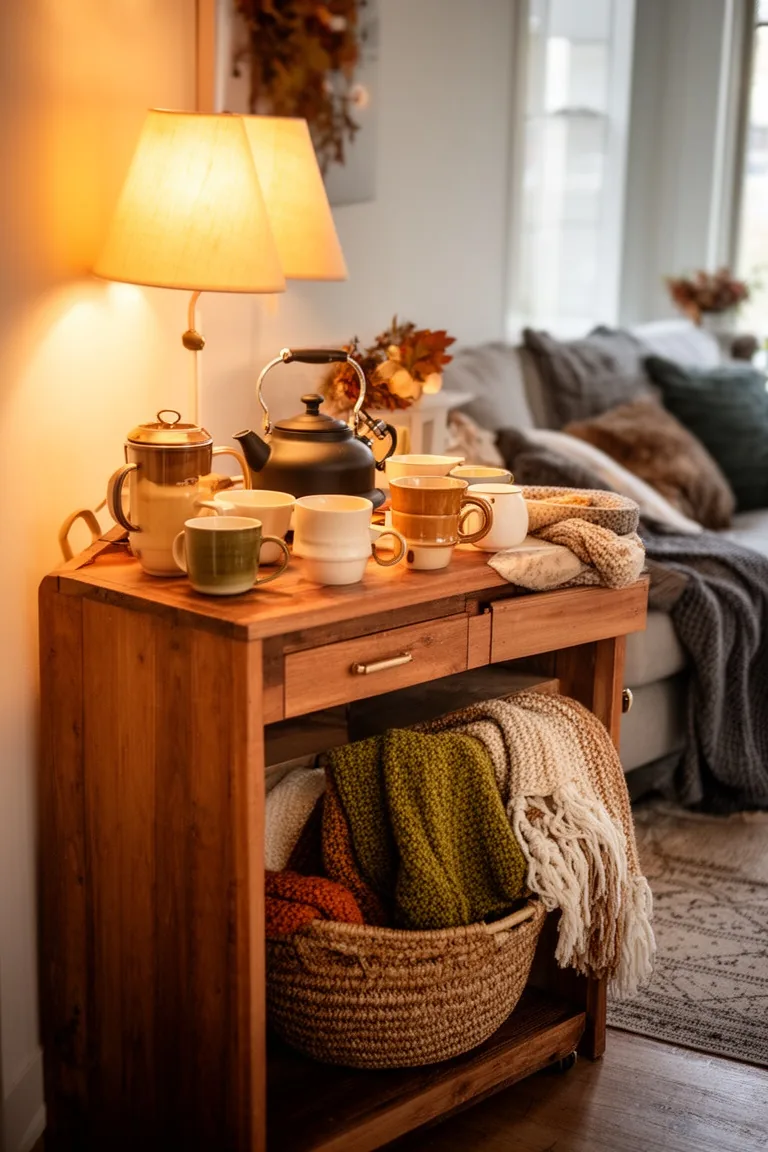 Cozy fall beverage nook, idea 4