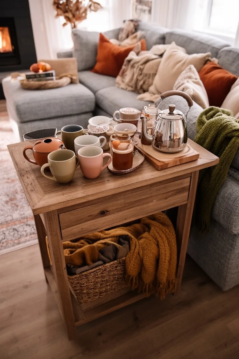 Cozy fall beverage nook, idea 5