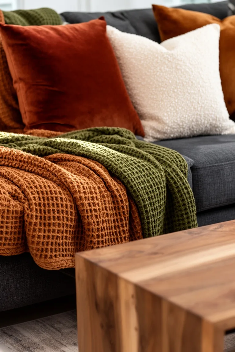 Cozy fall living room textures, idea 3