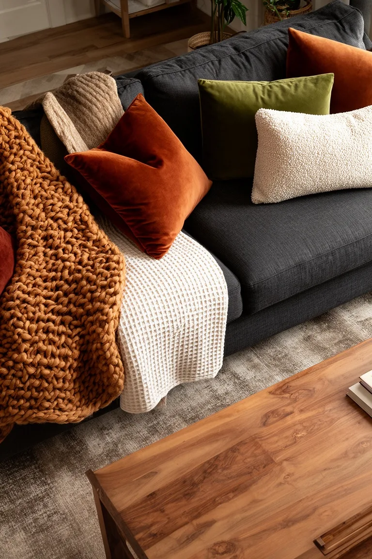 Cozy fall living room textures, idea 5