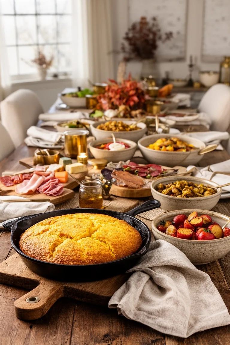 Rustic family-style fall serving, idea 1