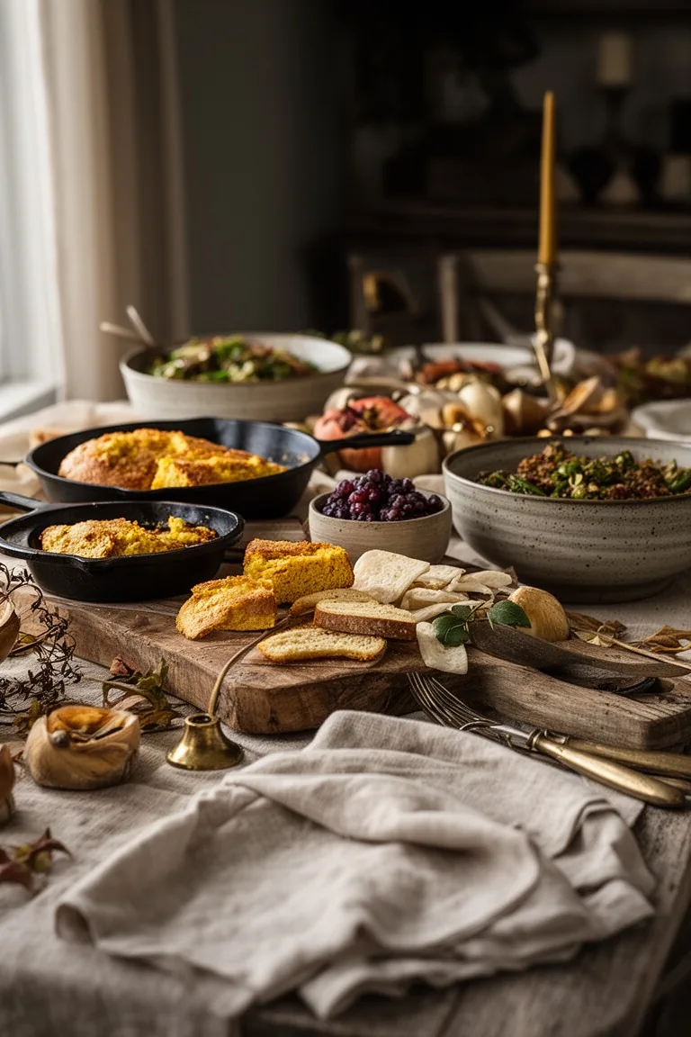 Rustic family-style fall serving, idea 4