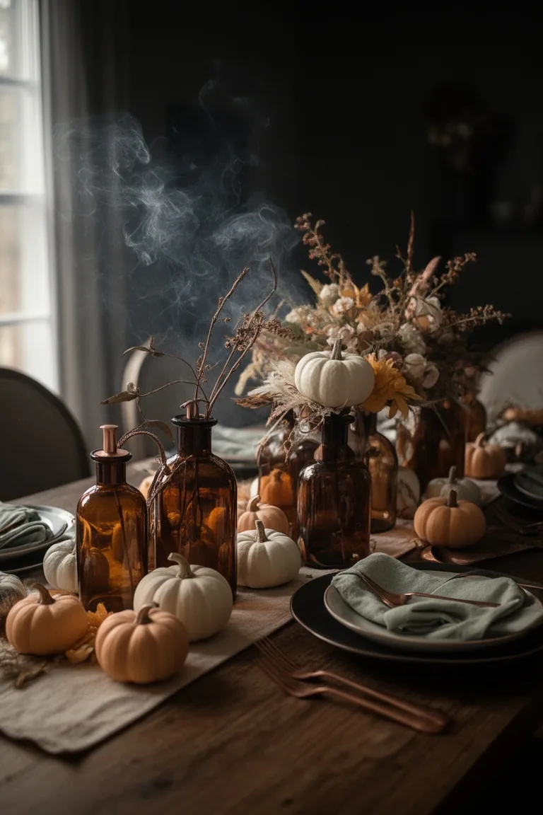 Moody apothecary pumpkin centerpiece, idea 2