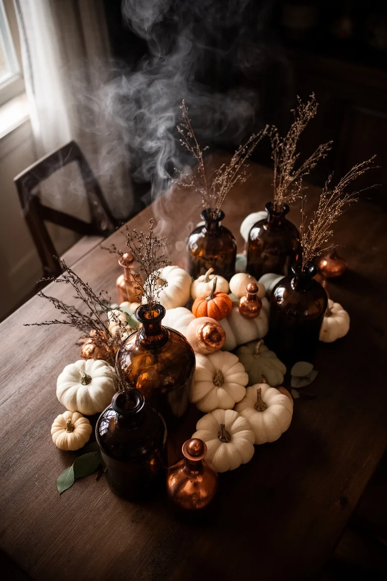 Moody apothecary pumpkin centerpiece, idea 3
