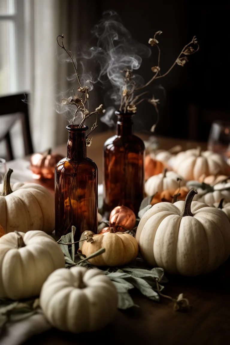 Moody apothecary pumpkin centerpiece, idea 4