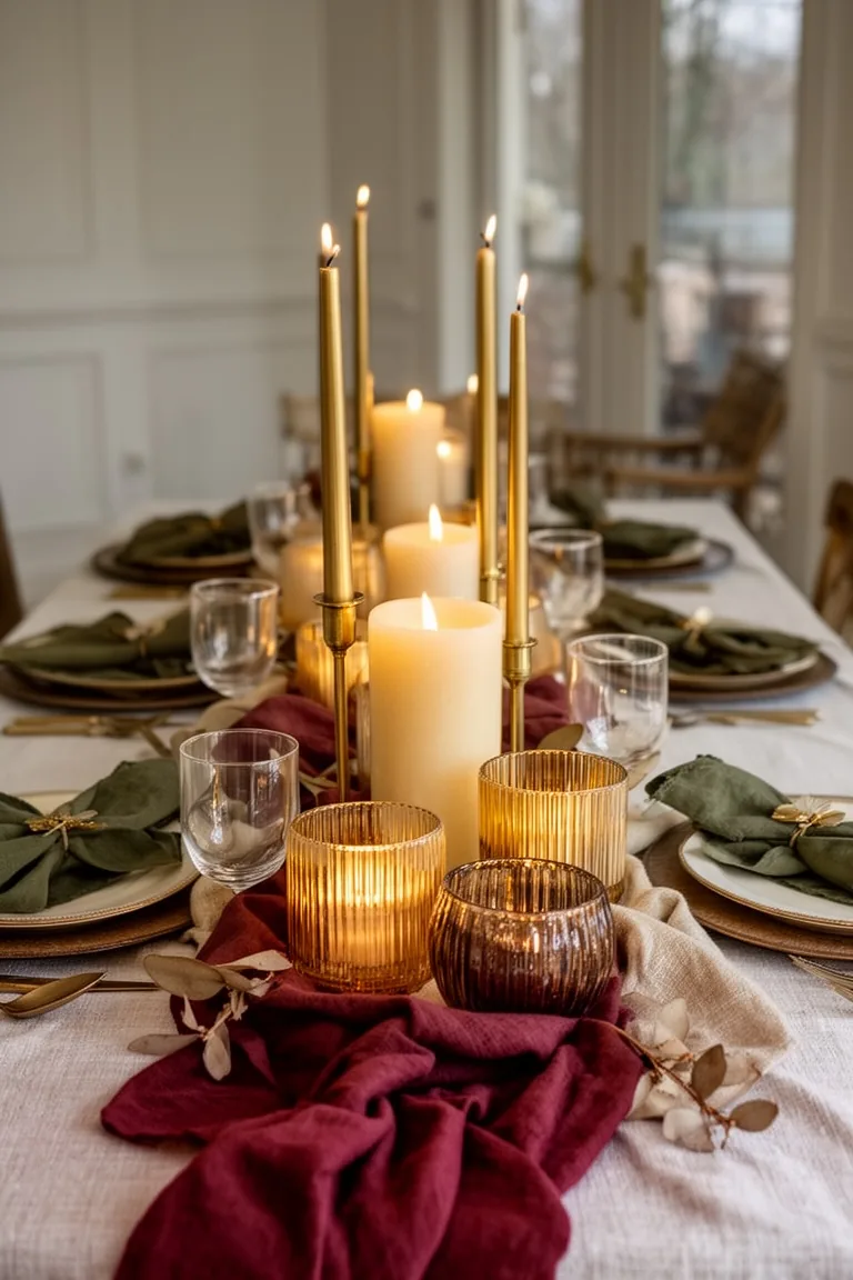 Thanksgiving candle arrangement, idea 1