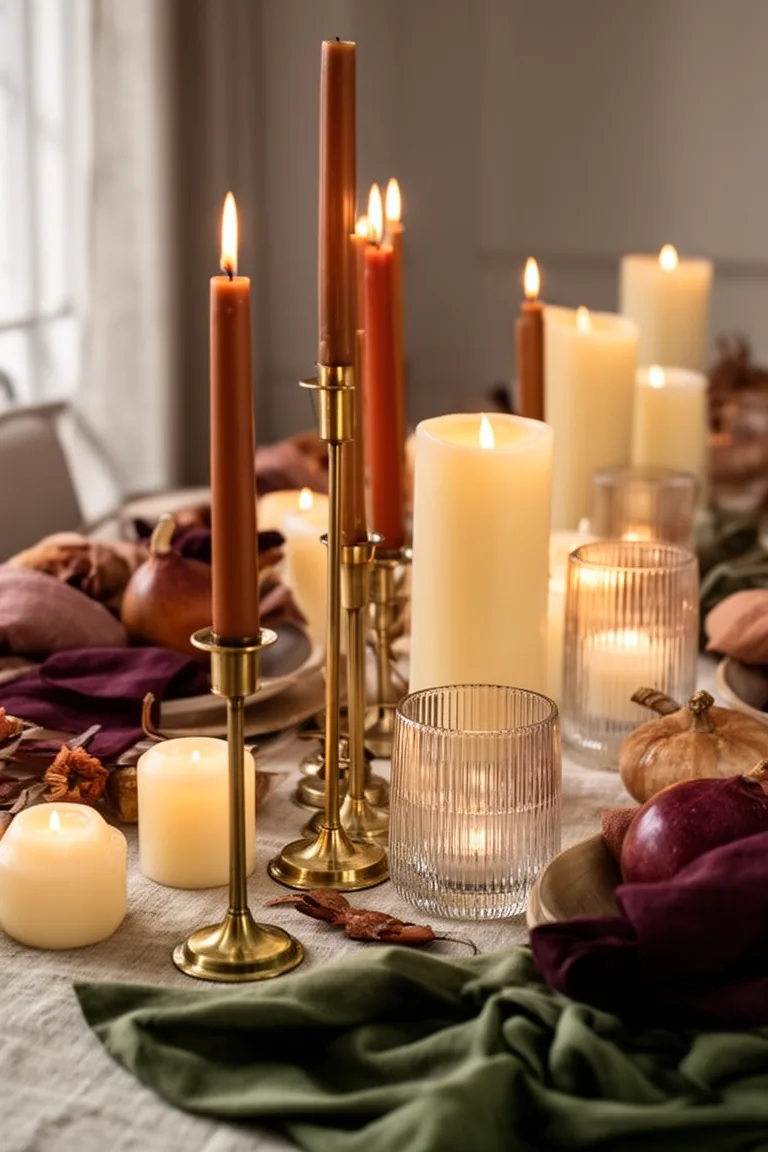 Thanksgiving candle arrangement, idea 2