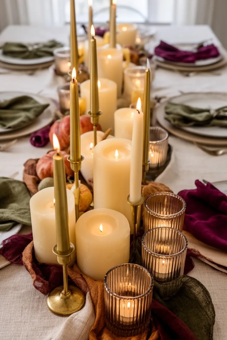 Thanksgiving candle arrangement, idea 3